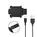 Garmin Fenix 3 HR Charger, MoKo USB Data Sync Charge Cradle Dock Charger Clip Charging Cable for Garmin Fenix 3 HR / Fenix 3 / Quatix 3 Smart Watch, BLACK
