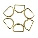 20Pcs Metal D-Ring Buckle Loop Ring for Strap Keeper Gold