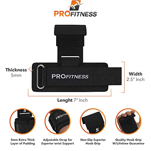 ProFitness Weight Lifting Hook 1 (Black/White) - Thumbnail 2