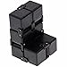EDC Fidgeter Black Infinity Cube Fidget Toys. Prime Quality Fidget Cubes Gadgets for Adults and Children. Cool Stress Toy, Desk Accessories, Home Office Anxiety Sensory and Stress Relief Puzzle