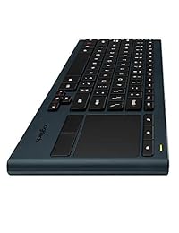 Logitech K830 teclado iluminado con almohadilla táctil incorporada   teclas de media de acceso fácil y teclas de atajo para Windows o Android