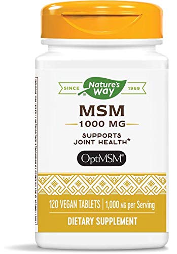 Nature's Way Premium Quality MSM 1000 mg Pure OptiMSM, 120 Count, Pack of 2