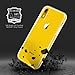 ismabo Ispider Clear Case Designed for iPhone XR, [9.8 Feet Anti-Fall] Premium Protective Case for Apple iPhone XR, [Hard PC Back and Dual-Layer Reinforced TPU Bumper Frame] - Yellow Bumper