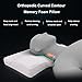 TAMPOR Memory Foam Pillow Bamboo Charcoal Contour Pillow with Neck Support, Comes with an Extra Pillow Case, Standard 24”x14”x4.3”