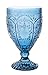 Fitz and Floyd Trestle Glassware Ornate Goblets, 4 Count (Pack of 1), Indigo