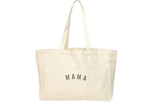 Sunflower Motherhood Mom Hospital Bag | Mama Canvas Tote Bag With Six Pocket Organization | Cute Tote Bags For Baby Shower Gi