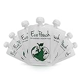 Eco Pouch (8pk of 6oz) - Premium quality reusable food pouch dishwasher and freezer safe for easy cleaning perfect for homemade and organic baby food and kids smoothies