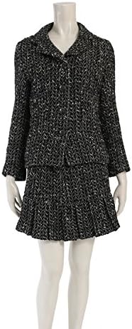 Amazon シャネル Chanel ツイード セットアップ スカートスーツ 黒 白 ココマークボタン 97a P 中古 スカート 通販