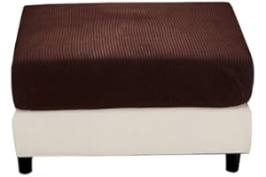 MERCRI Super Stretch Soft Fit Ottoman Cover Rectangle Ottoman Slipcovers for Foot Stool 16x25in/41x64cm 31x38in/79x97cm Furniture for Living Room with Nonslip Elastic Bottom，Removable Washable ( Color : #7 ,