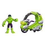 Playskool Heroes Marvel Super Hero Adventures Hulk Figure with Tread Racer Vehicle