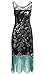 BABEYOND 20's Vintage Peacock Sequin Fringed Party Flapper Dress