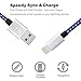 iPhone Charger Chamfind,iPhone Lightning to USB Cable (3Pack 10FT) Syncing and Charging Cord for iPhone 7,iPhone6,6s, 6 Plus,6s Plus, iPhone 5 5s 5c,SE, iPad Air, iPod,iPod (BlueWhite)
