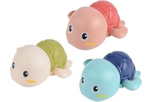 Baby Bath Toy Swimming Turtle Wind up Bathing Toys Safe ABS Bathtub Pool Bathroom Squirt Beach for Infants Toddlers Kids