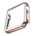 Apple Watch Case, HuanlongTM Apple Watch PC Plated Cover Case Slim Premium Super / Exact Fit / Plastic Cover Snap On Hard Protective Case for Apple Watch (PC Case rosegold 42mm)