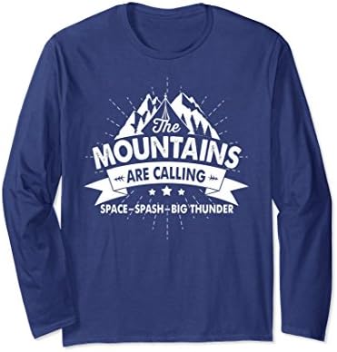 Unisex The Mountains Are Calling Long Sleeve T Shirt Small Navy