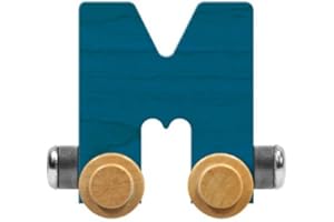 Maple Landmark NameTrains Bright Letter Car M - Made in USA (Blue)