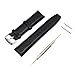 MOTONG 22mm Replacement Genuine Leather Watch Band For Motorola Moto 360 Watch 2nd Gen,Men's 46mm and Samsung Gear S3 Classic(Leather Black)