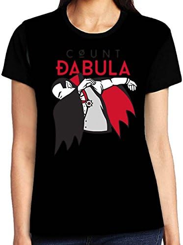 Dearsally Best Quality Halloween DAB T Shirt Count DABULA Tee Woman Girl Graphic Fashion Distinctive Short O-Neck Tee Stylish Woman Tee Black