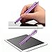 Wisdompro Stylus, 4.8 Inch Universal Microfiber Mesh Tip Styli with 2pcs Replacement Tips and Tether for Capacitive Touch Screen iPad, Tablet, iPhone, Samsung Galaxy Note/Tab and More (Purple)