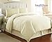 Southshore Fine Living, Inc. Oversized Queen Duvet Cover Set Soft, Stain-Resistant Includes 1 Duvet Cover with Zipper Closure & 2 Pillow Shams Machine Washable Full/Queen Bedding Set, Cream