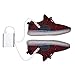 LeoVera Unisex LED Shoes USB Charging Flashing Sneakers Light Up Shoes for Women Men LVYZ005-Red-43