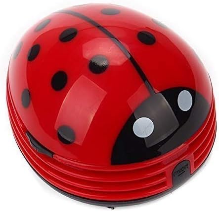 TenCloud Mini Desk Cleaner, Portable Beetle Vacuum Cleaner Crumb Sweeper Desk Dust Cleaner (Red) - Image 5