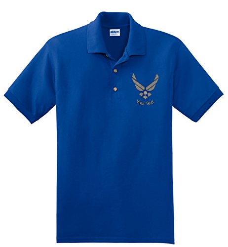 Personalized Custom Embroidered Air Force Chevron Logo Design on Polo Shirt