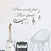 Home Find When Words Fail, Music Speaks Inspiring Quotes Sayings Words Art Decals Inspirational Lettering Vinyl Wall Art for Music Room Living Room Bedroom 22 inches x 13 inches