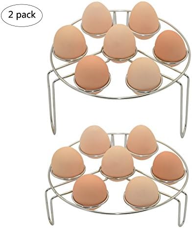 2-Pack Creative Egg Steamer Rack with 7 Circles for Pressure Cooker , Multifunctional Stainless Steel Food Steaming rack, Egg Cooker