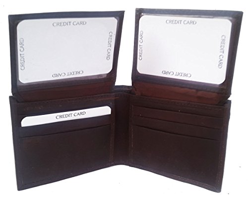 Elegant Men's Genuine Leather Brown Bifold wallet