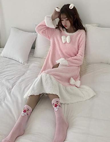 Ptorパジャマ レディース 長袖 もこもこ ルームウェア ワンピース ロング丈 寝間着 あったか 可愛い 部屋着 フランネル ふわふわ 姫系 ナイトウェア ネグリジェ ピンク 秋 冬 B07zqy2371 1 180円 セール開催中最短即日発送 新作 人気 送料無料 激安 お買い得 キ フト