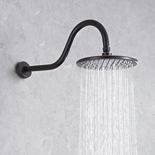 KES ALL Metal Rain Shower Head 8Inch Rainfall Showerhead Fixed Mount