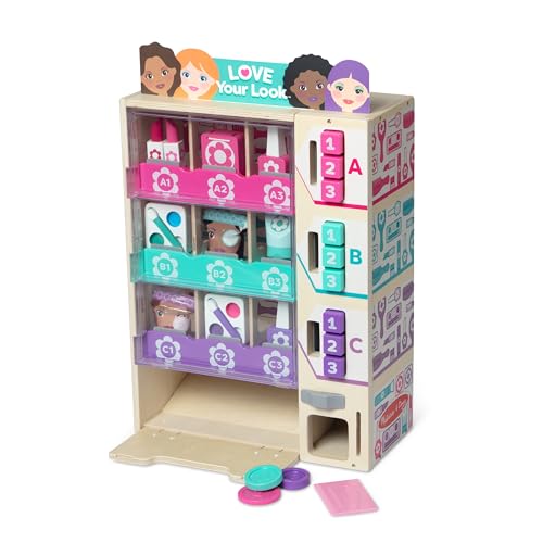 Melissa & Doug Sort, Stock, Select Beauty Kiosk Vending Machine Play Set, Prete…
