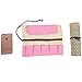 iSuperb® Cute Roll-up Pencil Bag 4PCS Differently-Colored Striped Polka Dot Pouches Canvas Stationary Bag Case Cosmetics Bag Pouch for Students Girls Boys(4 PCS Striped Polka Dot Roll-up Pencil Bag)