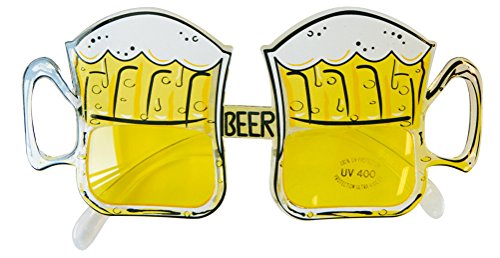 Folat Creative Fête Verres à Bière en Verre Jaune