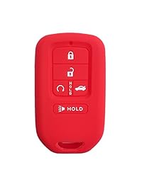 Alegender - Funda de goma para llave de coche para Honda Civic Accord Pilot CR-V CRV, 5 botones, control remoto inteligente sin llave