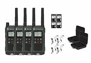 Image of Motorola Talkabout T465 Two-Way Radios / Walkie Talkies - Weatherproof 22 Channels PTT IVOX Flashlight 4-PACK