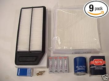 Amazon Com Tune Up Kit Replacement For Honda Accord 4 Cylinder 2003 2007 Oil Air Cabin Filters Pcv Valve Nd Ngk Laser Iridium Spark Plugs Automotive