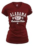 NCAA Alabama Crimson Tide Women's Fitted Collegiate Basic Logo V-Neck Tee, X-Large