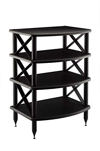 Pangea Audio Vulcan X Four Shelf Audio Rack Media Stand, and Components Cabinet Carbon Fiber Vinyl - Thumbnail 6