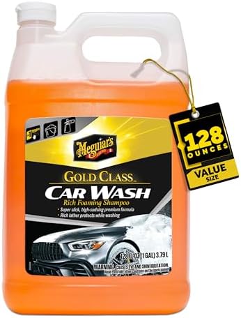 Meguiar's Gold Class Car Wash, Ultra-Rich Foam Car Wash Soap and Conditioner for Vehicle Cleaning, Paint Cleaner to Clean and Condition in One Easy Step, 1 Gallon