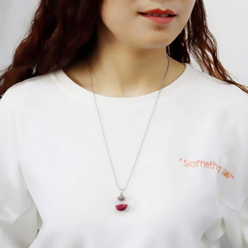 Minyose 2Pcs Hollow Fillable Glass Locket Hair Locket Keepsake