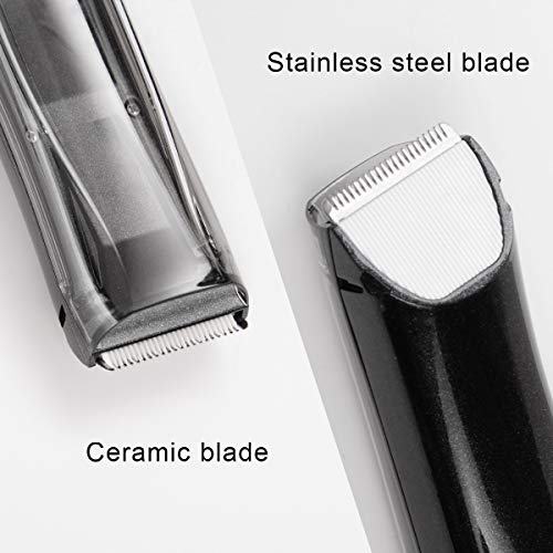 BESTBOMG Pro Outliner Vacuum Trimmer Hair Clipper for Men Vacuum Haircut Barber Kit Cordless Vacuum Hair Trimmer with USB Rechargeable Lithium Ion, 3 Combs Dual Voltage 110-120 VAC, Black