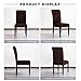 Subrtex Dyed Jacquard Stretch Dining Room Chair Slipcovers (4,Chocolate Checks)