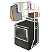 Width Adjustable 2-Shelf White Metal Space Saver Unit / Utility Storage Rack - MyGift