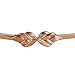 kilofly 4pc Women's Gold Metal Thin Skinny Stretch Cinch Belt Fashion Waistband
