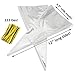Cone-Shaped Treat Bags (200 Bags + 200 Twist Fastens, 12-Inch x 6.5 Inch); Clear Cellophane Goody, Treat & Popcorn Bags