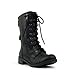 Women's Combat Military Cowboy Mid Calf Rubber Sole Boots