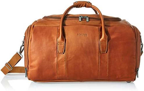 Kenneth Cole Reaction Duff Guy Colombian Leather 20" Single Compartment Top Load Travel Duffel Bag, Cognac 1 Kenneth Cole Reaction Duff Guy Colombian Leather 20" Single Compartment Top Load Travel Duffel Bag, Cognac