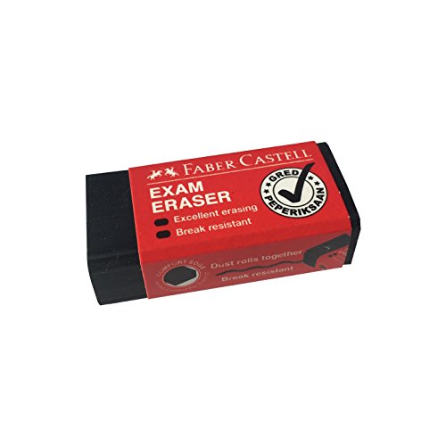 FaberCastell Pencil Eraser Exam Grade, Soft, Clean,Break Resistant